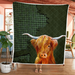 Scottish Melville Tartan Highland Cow Quilt - Tartan Plaid Quilt - Scottish Quilt Scottish Plaid Tartan Plaid - ScotsTee - scotstee.com