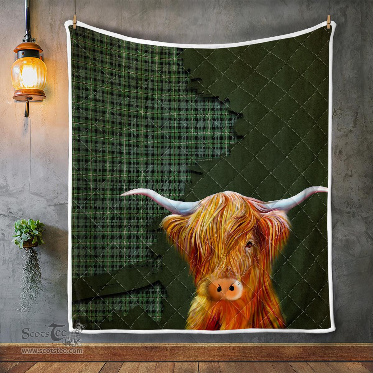 Scottish Melville Tartan Highland Cow Quilt - Tartan Plaid Quilt - Scottish Quilt Scottish Plaid Tartan Plaid - ScotsTee - scotstee.com