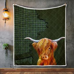Scottish Melville Tartan Highland Cow Quilt - Tartan Plaid Quilt - Scottish Quilt Scottish Plaid Tartan Plaid - ScotsTee - scotstee.com