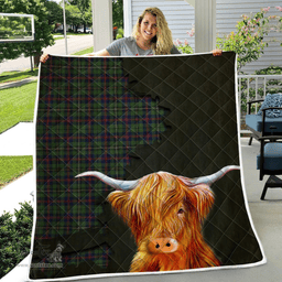 Scottish Wood Tartan Highland Cow Quilt - Tartan Plaid Quilt - Scottish Quilt Scottish Plaid Tartan Plaid - ScotsTee - scotstee.com