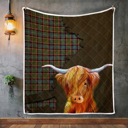 Scottish Stirling Of Keir Tartan Highland Cow Quilt - Tartan Plaid Quilt - Scottish Quilt Scottish Plaid Tartan Plaid - ScotsTee - scotstee.com