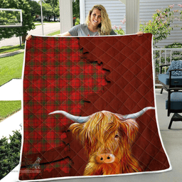 Scottish Ross Tartan Highland Cow Quilt - Tartan Plaid Quilt - Scottish Quilt Scottish Plaid Tartan Plaid - ScotsTee - scotstee.com