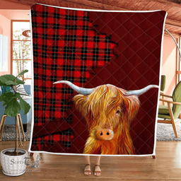Scottish Ramsay Tartan Highland Cow Quilt - Tartan Plaid Quilt - Scottish Quilt Scottish Plaid Tartan Plaid - ScotsTee - scotstee.com