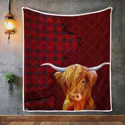 Scottish Leslie Tartan Highland Cow Quilt - Tartan Plaid Quilt - Scottish Quilt Scottish Plaid Tartan Plaid - ScotsTee - scotstee.com