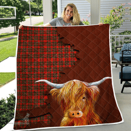 Scottish Butter Tartan Highland Cow Quilt - Tartan Plaid Quilt - Scottish Quilt Scottish Plaid Tartan Plaid - ScotsTee - scotstee.com