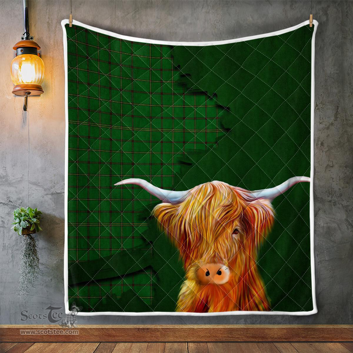 Scottish Don Tartan Highland Cow Quilt - Tartan Plaid Quilt - Scottish Quilt Scottish Plaid Tartan Plaid - ScotsTee - scotstee.com
