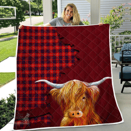 Scottish Hamilton Tartan Highland Cow Quilt - Tartan Plaid Quilt - Scottish Quilt Scottish Plaid Tartan Plaid - ScotsTee - scotstee.com