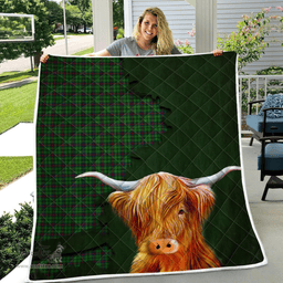 Scottish Duncan Tartan Highland Cow Quilt - Tartan Plaid Quilt - Scottish Quilt Scottish Plaid Tartan Plaid - ScotsTee - scotstee.com
