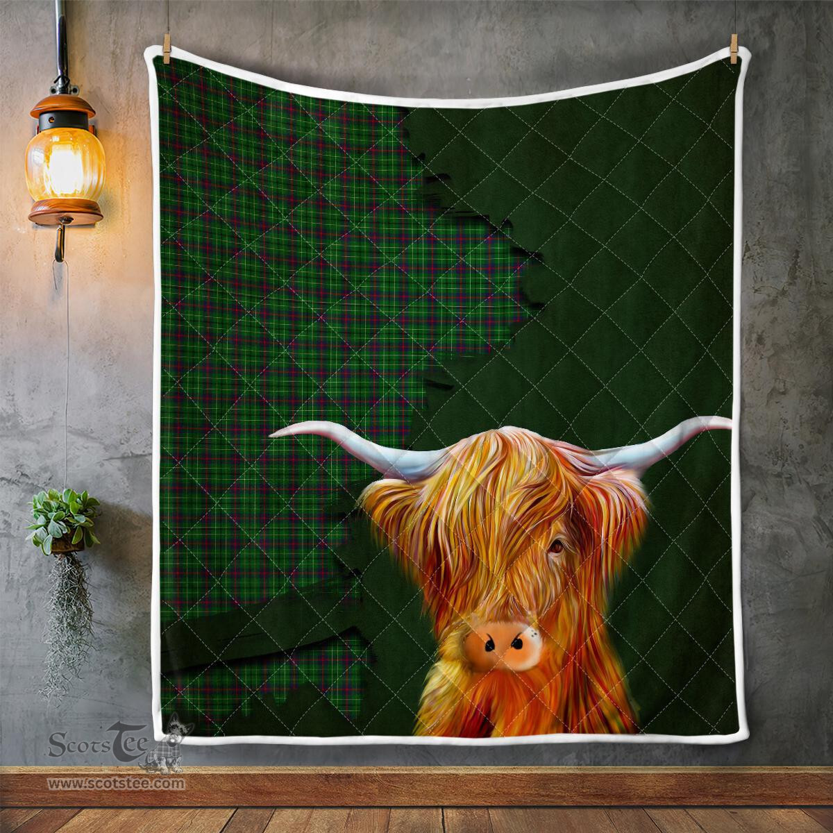 Scottish Duncan Tartan Highland Cow Quilt - Tartan Plaid Quilt - Scottish Quilt Scottish Plaid Tartan Plaid - ScotsTee - scotstee.com