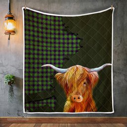 Scottish Colville Tartan Highland Cow Quilt - Tartan Plaid Quilt - Scottish Quilt Scottish Plaid Tartan Plaid - ScotsTee - scotstee.com