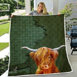 Scottish Irvine Tartan Highland Cow Quilt - Tartan Plaid Quilt - Scottish Quilt Scottish Plaid Tartan Plaid - ScotsTee - scotstee.com