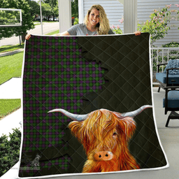 Scottish Macbrayne Tartan Highland Cow Quilt - Tartan Plaid Quilt - Scottish Quilt Scottish Plaid Tartan Plaid - ScotsTee - scotstee.com