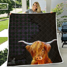 Scottish Guthrie Tartan Highland Cow Quilt - Tartan Plaid Quilt - Scottish Quilt Scottish Plaid Tartan Plaid - ScotsTee - scotstee.com