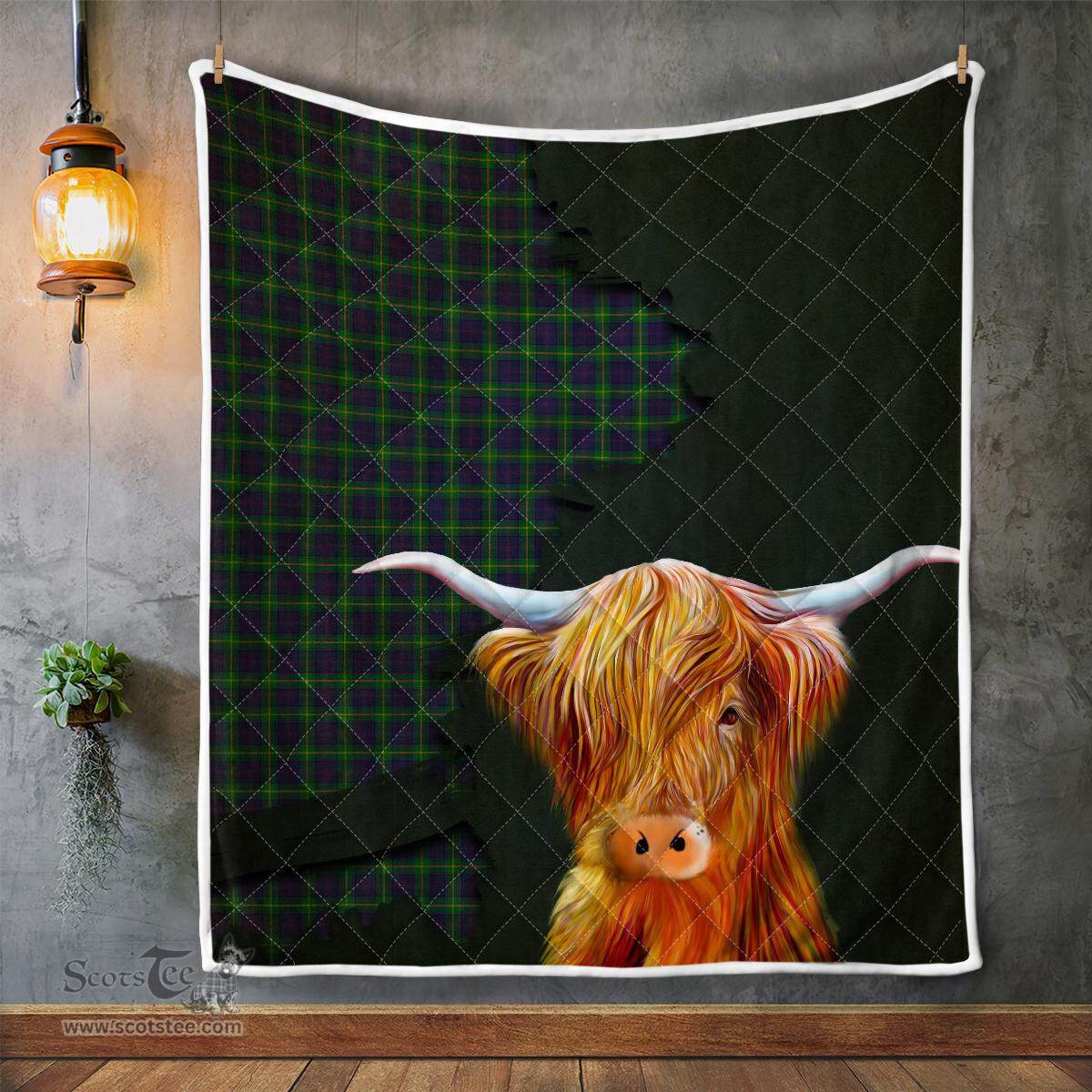 Scottish Boyle Tartan Highland Cow Quilt - Tartan Plaid Quilt - Scottish Quilt Scottish Plaid Tartan Plaid - ScotsTee - scotstee.com