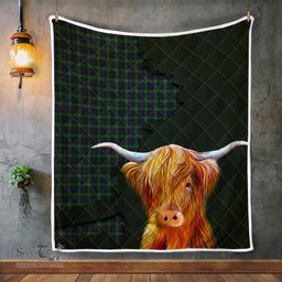 Scottish Boyle Tartan Highland Cow Quilt - Tartan Plaid Quilt - Scottish Quilt Scottish Plaid Tartan Plaid - ScotsTee - scotstee.com