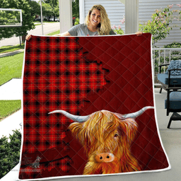 Scottish Maciver Tartan Highland Cow Quilt - Tartan Plaid Quilt - Scottish Quilt Scottish Plaid Tartan Plaid - ScotsTee - scotstee.com