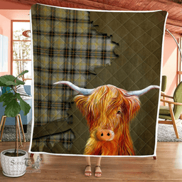 Scottish Bell Tartan Highland Cow Quilt - Tartan Plaid Quilt - Scottish Quilt Scottish Plaid Tartan Plaid - ScotsTee - scotstee.com