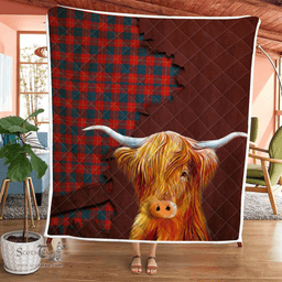 Scottish Galloway Tartan Highland Cow Quilt - Tartan Plaid Quilt - Scottish Quilt Scottish Plaid Tartan Plaid - ScotsTee - scotstee.com