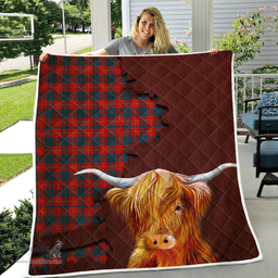 Scottish Galloway Tartan Highland Cow Quilt - Tartan Plaid Quilt - Scottish Quilt Scottish Plaid Tartan Plaid - ScotsTee - scotstee.com