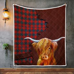 Scottish Galloway Tartan Highland Cow Quilt - Tartan Plaid Quilt - Scottish Quilt Scottish Plaid Tartan Plaid - ScotsTee - scotstee.com