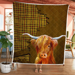 Scottish Jardine Tartan Highland Cow Quilt - Tartan Plaid Quilt - Scottish Quilt Scottish Plaid Tartan Plaid - ScotsTee - scotstee.com
