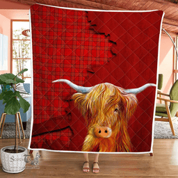 Scottish Burnett Tartan Highland Cow Quilt - Tartan Plaid Quilt - Scottish Quilt Scottish Plaid Tartan Plaid - ScotsTee - scotstee.com