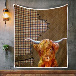 Scottish Boswell Tartan Highland Cow Quilt - Tartan Plaid Quilt - Scottish Quilt Scottish Plaid Tartan Plaid - ScotsTee - scotstee.com