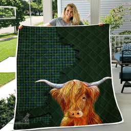 Scottish Lyon Tartan Highland Cow Quilt - Tartan Plaid Quilt - Scottish Quilt Scottish Plaid Tartan Plaid - ScotsTee - scotstee.com
