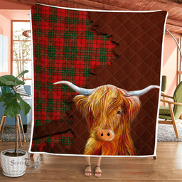 Scottish Macauley Tartan Highland Cow Quilt - Tartan Plaid Quilt - Scottish Quilt Scottish Plaid Tartan Plaid - ScotsTee - scotstee.com