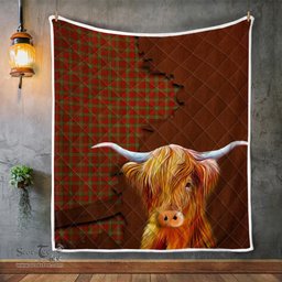 Scottish Langlands Tartan Highland Cow Quilt - Tartan Plaid Quilt - Scottish Quilt Scottish Plaid Tartan Plaid - ScotsTee - scotstee.com