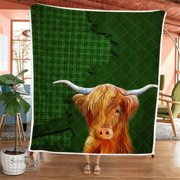 Scottish Blane Tartan Highland Cow Quilt - Tartan Plaid Quilt - Scottish Quilt Scottish Plaid Tartan Plaid - ScotsTee - scotstee.com