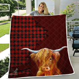 Scottish Macqueen Tartan Highland Cow Quilt - Tartan Plaid Quilt - Scottish Quilt Scottish Plaid Tartan Plaid - ScotsTee - scotstee.com