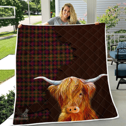 Scottish Carnegie Tartan Highland Cow Quilt - Tartan Plaid Quilt - Scottish Quilt Scottish Plaid Tartan Plaid - ScotsTee - scotstee.com
