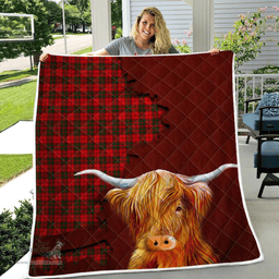Scottish Grant Tartan Highland Cow Quilt - Tartan Plaid Quilt - Scottish Quilt Scottish Plaid Tartan Plaid - ScotsTee - scotstee.com