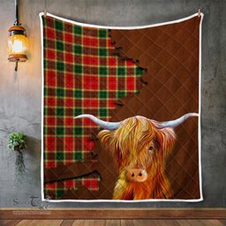 Scottish Gibson Tartan Highland Cow Quilt - Tartan Plaid Quilt - Scottish Quilt Scottish Plaid Tartan Plaid - ScotsTee - scotstee.com