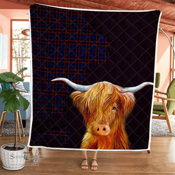 Scottish Home Tartan Highland Cow Quilt - Tartan Plaid Quilt - Scottish Quilt Scottish Plaid Tartan Plaid - ScotsTee - scotstee.com