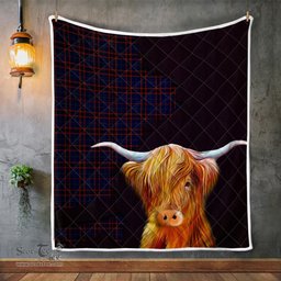 Scottish Home Tartan Highland Cow Quilt - Tartan Plaid Quilt - Scottish Quilt Scottish Plaid Tartan Plaid - ScotsTee - scotstee.com