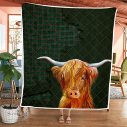 Scottish Byres Tartan Highland Cow Quilt - Tartan Plaid Quilt - Scottish Quilt Scottish Plaid Tartan Plaid - ScotsTee - scotstee.com