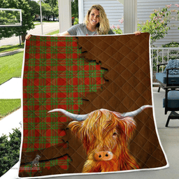 Scottish Callander Tartan Highland Cow Quilt - Tartan Plaid Quilt - Scottish Quilt Scottish Plaid Tartan Plaid - ScotsTee - scotstee.com