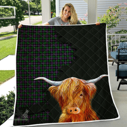 Scottish Hunter Tartan Highland Cow Quilt - Tartan Plaid Quilt - Scottish Quilt Scottish Plaid Tartan Plaid - ScotsTee - scotstee.com