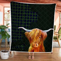 Scottish Forbes Tartan Highland Cow Quilt - Tartan Plaid Quilt - Scottish Quilt Scottish Plaid Tartan Plaid - ScotsTee - scotstee.com
