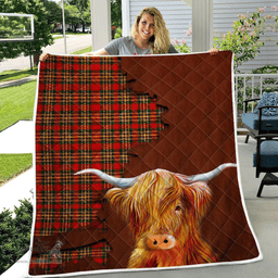 Scottish Macgill Makgill Tartan Highland Cow Quilt - Tartan Plaid Quilt - Scottish Quilt Scottish Plaid Tartan Plaid - ScotsTee - scotstee.com