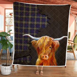 Scottish Kinnaird Tartan Highland Cow Quilt - Tartan Plaid Quilt - Scottish Quilt Scottish Plaid Tartan Plaid - ScotsTee - scotstee.com