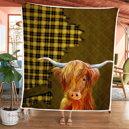 Scottish Barclay Tartan Highland Cow Quilt - Tartan Plaid Quilt - Scottish Quilt Scottish Plaid Tartan Plaid - ScotsTee - scotstee.com