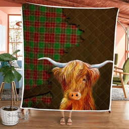 Scottish Baxter Tartan Highland Cow Quilt - Tartan Plaid Quilt - Scottish Quilt Scottish Plaid Tartan Plaid - ScotsTee - scotstee.com