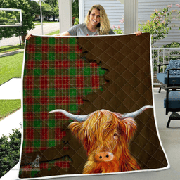 Scottish Baxter Tartan Highland Cow Quilt - Tartan Plaid Quilt - Scottish Quilt Scottish Plaid Tartan Plaid - ScotsTee - scotstee.com