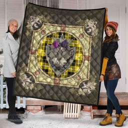Scottish Barclay Dress Modern Clan Scottish Plaid Tartan Quilt - Crystal Thistle Shield Scottish Plaid Tartan Plaid - ScotsTee - scotstee.com