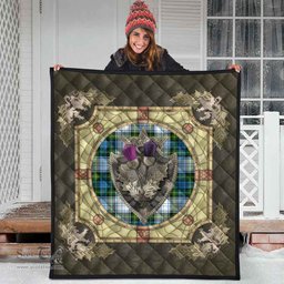 Scottish Campbell Dress Clan Scottish Plaid Tartan Quilt - Crystal Thistle Shield Scottish Plaid Tartan Plaid - ScotsTee - scotstee.com