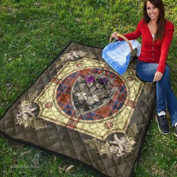 Scottish Cameron of Lochiel Ancient Clan Scottish Plaid Tartan Quilt - Crystal Thistle Shield Scottish Plaid Tartan Plaid - ScotsTee - scotstee.com