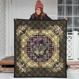 Scottish Borthwick Dress Ancient Clan Scottish Plaid Tartan Quilt - Crystal Thistle Shield Scottish Plaid Tartan Plaid - ScotsTee - scotstee.com